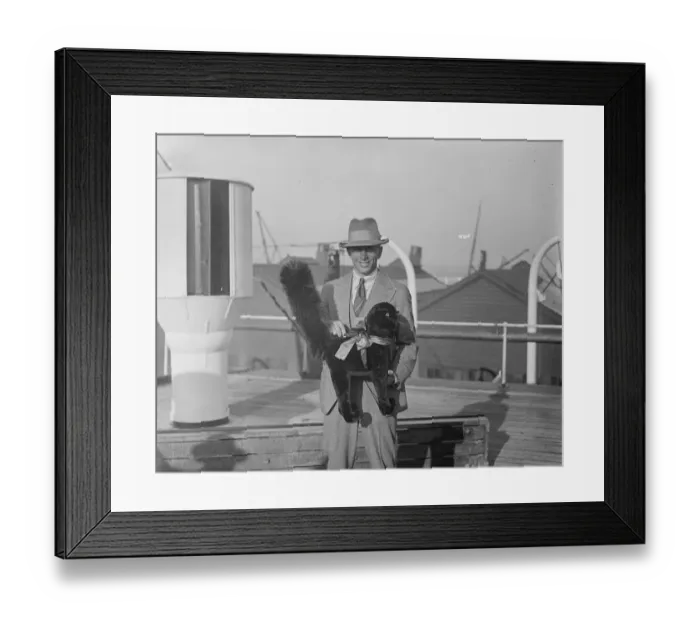 Framed Print : South African cricketers arrive in England. Photographed at Southampton. H W Taylor Framed Print : South African cricketers arrive in England. Photographed at Southampton. H W Taylor
