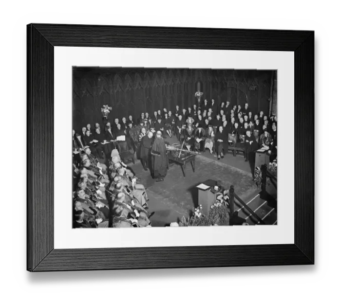 Framed Print : The Primate in the City. The Chamberlain giving the Archbishop of Canterbury Framed Print : The Primate in the City. The Chamberlain giving the Archbishop of Canterbury