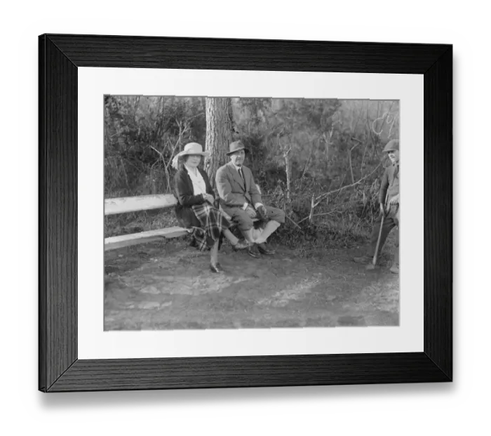 Framed Print : International Society at Cannes Golf Club. Admiral and Mrs Da Costa. 29 January 1921