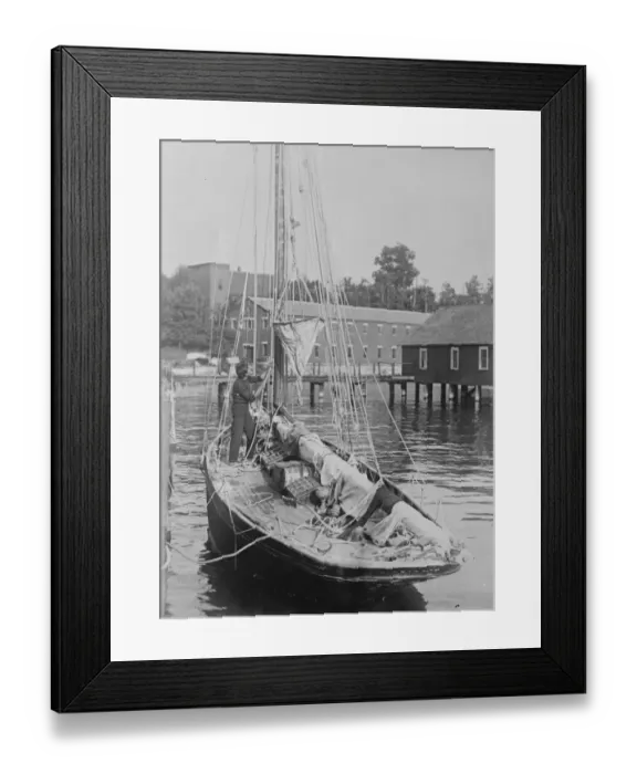 Framed Print : Crossing the Atlantic in 30 foot boat. Alain J Gerbault, the French international Tennis player Framed Print : Crossing the Atlantic in 30 foot boat. Alain J Gerbault, the French international Tennis player
