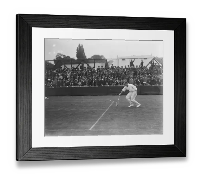 Framed Print : Lawn Tennis Championships at Wimbeldon G L Patterson in play against A R F Kingscote 1 Framed Print : Lawn Tennis Championships at Wimbeldon G L Patterson in play against A R F Kingscote 1