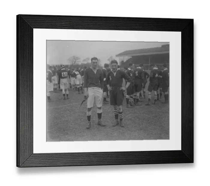 Framed Print : Rugby at Twickenham, London Army versus Navy The Captains of the opposing teams Framed Print : Rugby at Twickenham, London Army versus Navy The Captains of the opposing teams