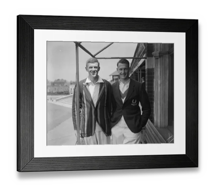 Framed Print : Oxford University cricketer s. W M McBride ( left ) and W G Kalaugher. June 1928 Framed Print : Oxford University cricketer s. W M McBride ( left ) and W G Kalaugher. June 1928