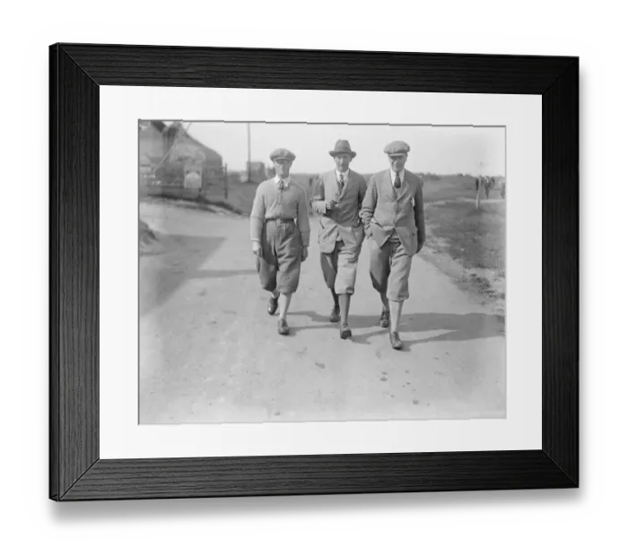 Framed Print : Amateur Golf Championship at Deal, Kent. Left to right; Torrance, Holderness and Layton Framed Print : Amateur Golf Championship at Deal, Kent. Left to right; Torrance, Holderness and Layton