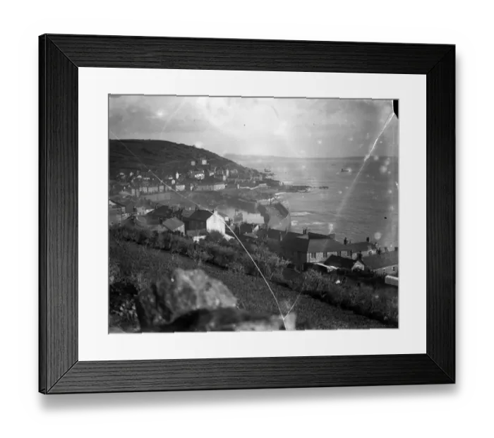 Framed Print : General view of the town and harbour at Mousehole, Cornwall. 1929 Framed Print : General view of the town and harbour at Mousehole, Cornwall. 1929