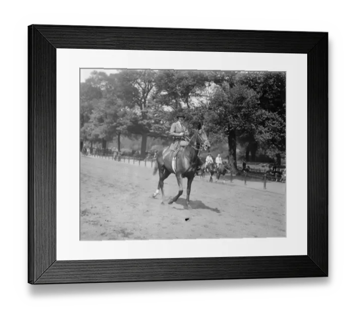 Framed Print : Society in the Park. Lady Wimborne riding in the Row. 16 May 1924