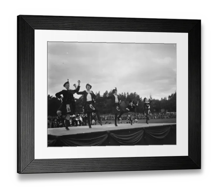 Framed Print : Aboyne Highland Games. The childrens Highland Dance. 9 September 1926 Framed Print : Aboyne Highland Games. The childrens Highland Dance. 9 September 1926