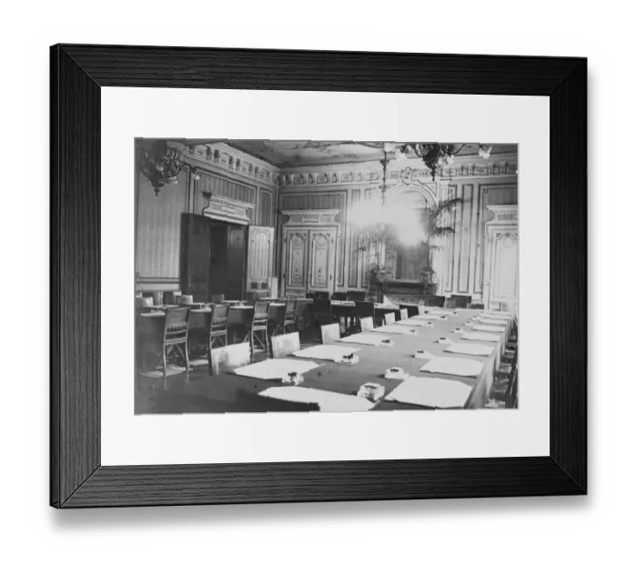 Framed Print : The inter allied conference at Lausanne. The room in the Hotel du Chateau, at Ouchy Framed Print : The inter allied conference at Lausanne. The room in the Hotel du Chateau, at Ouchy