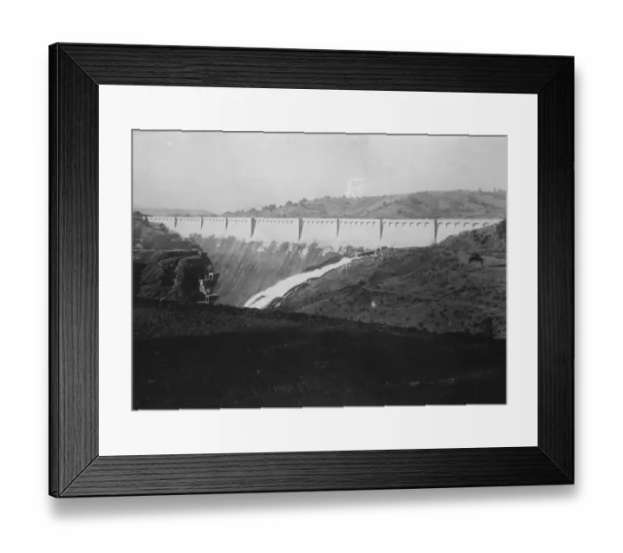 Framed Print : The Wilson Dam at Bhandardara, Ahmednagar District, Bombay Presidency. Dam completed 1926 Framed Print : The Wilson Dam at Bhandardara, Ahmednagar District, Bombay Presidency. Dam completed 1926