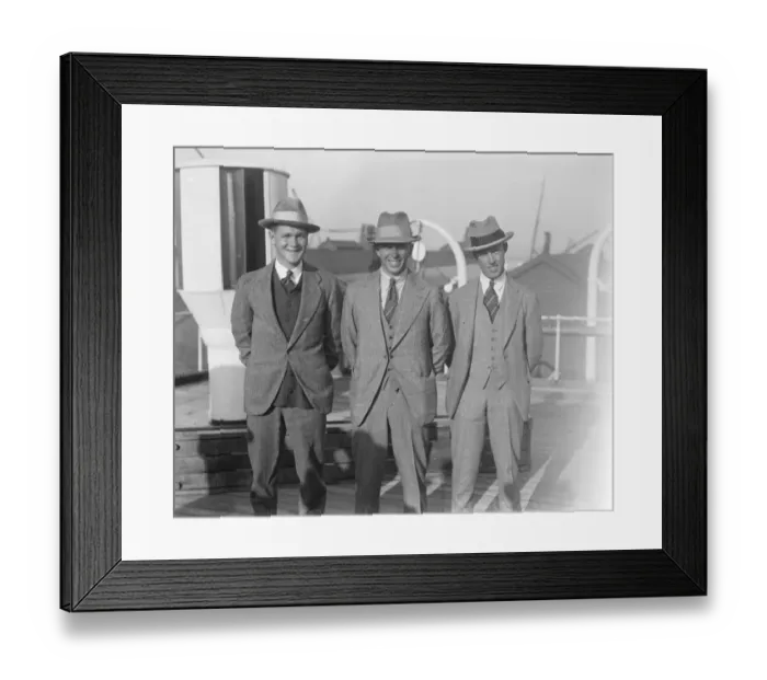 Framed Print : South African cricketers arrive at Southampton. Left to right : R R H Catterall Framed Print : South African cricketers arrive at Southampton. Left to right : R R H Catterall