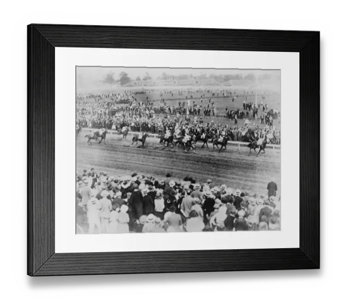 Framed Print : The Kentucky Derby, The World Record Attendance at Great Race Meeting Over 75 000 persons