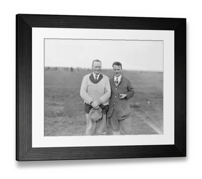 Framed Print : Amateur Golf Championship at Deal, Kent. Left to right; Douglas Grant ( Royal St Georges )