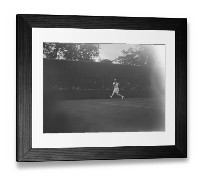 Framed Print : At the Beckenham Tennis Tournament, Miss Helen Wills on court. 1927 Framed Print : At the Beckenham Tennis Tournament, Miss Helen Wills on court. 1927