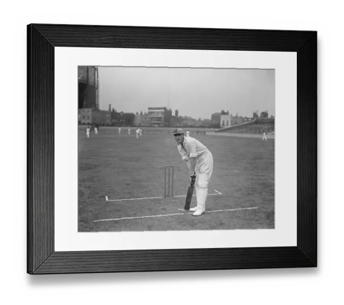 Framed Print : Douglas Jardine ( Surrey ) on guard. 10 September 1929