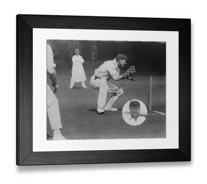 Framed Print : Thomas Alfred Ward South African wicket keeper against in the test matches against