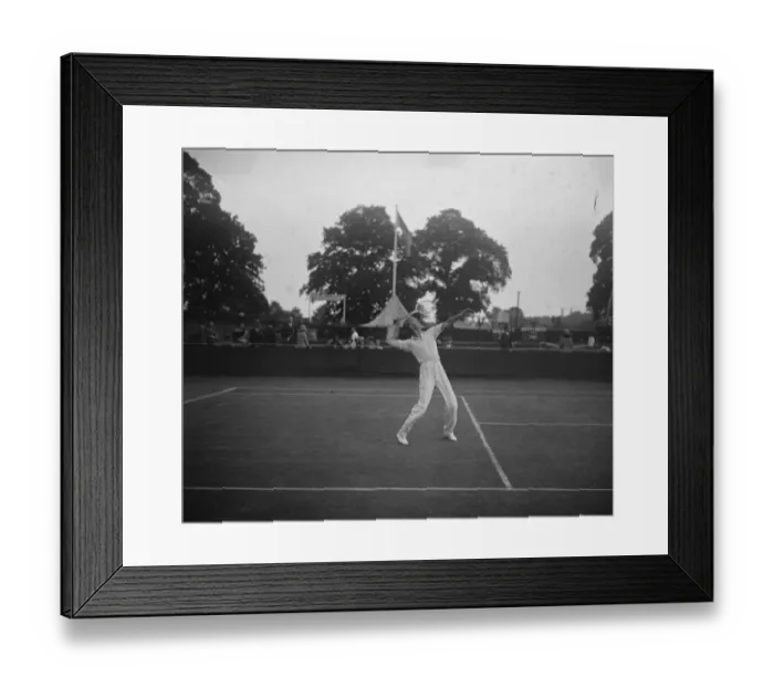 Framed Print : Tennis at Wimbledon. H Timmer in play against W E Lingelbach. 24 June 1929 Framed Print : Tennis at Wimbledon. H Timmer in play against W E Lingelbach. 24 June 1929