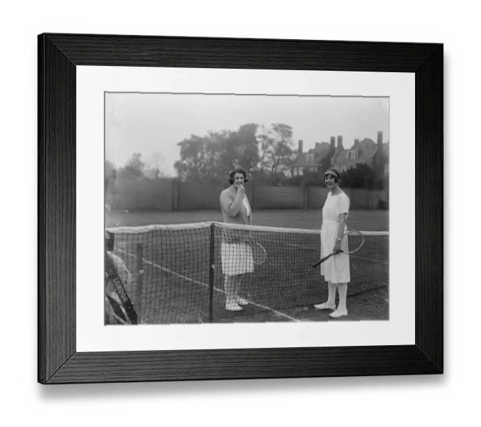 Framed Print : Middlesex Lawn Tennis Championship at Chiswick Park Miss W Saunders and Miss P Saunders Framed Print : Middlesex Lawn Tennis Championship at Chiswick Park Miss W Saunders and Miss P Saunders