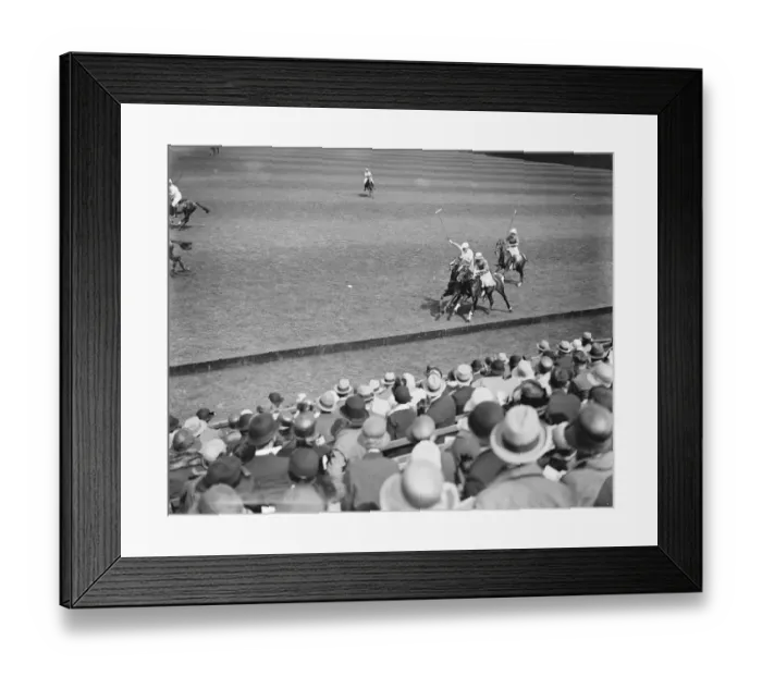Framed Print : Polo at Hurlingham. An incident in the match. El Gordo versus Hurricanes. 30