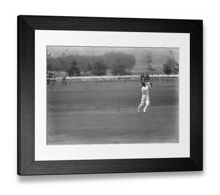 Framed Print : New Zealand versus Amateur XI at Maidenhead. Page ( New Zealand ) hitting out