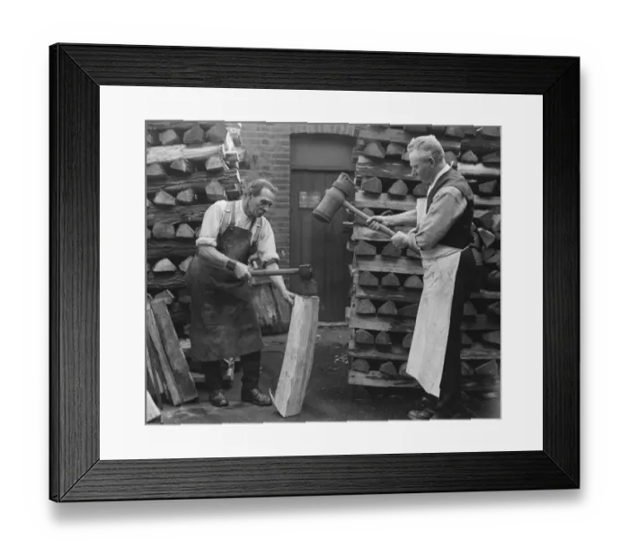 Framed Print : Cricket Bat Making at John Wisdens Splitting the willow 26 March 1920 Framed Print : Cricket Bat Making at John Wisdens Splitting the willow 26 March 1920