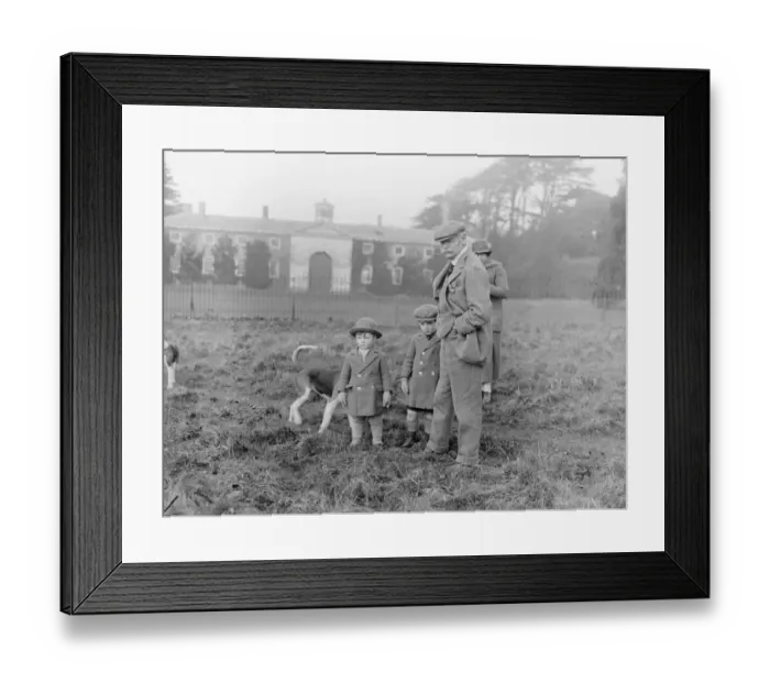 Framed Print : Duke of Richmond attends hunt meet with great grandchildren. The Duke of Richmond Framed Print : Duke of Richmond attends hunt meet with great grandchildren. The Duke of Richmond