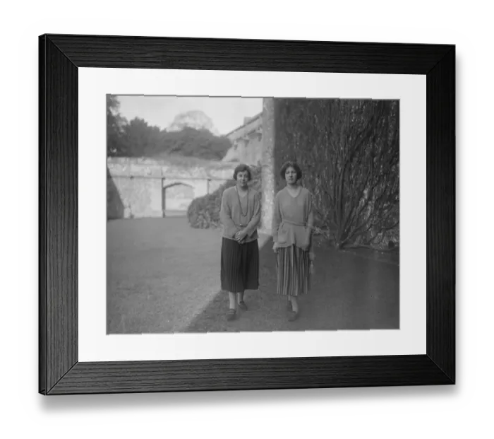 Framed Print : Lady Rachel Howard ( left ) with Miss Evelyn Drummond ( daughter of Sir Eric Drummond ) Framed Print : Lady Rachel Howard ( left ) with Miss Evelyn Drummond ( daughter of Sir Eric Drummond )