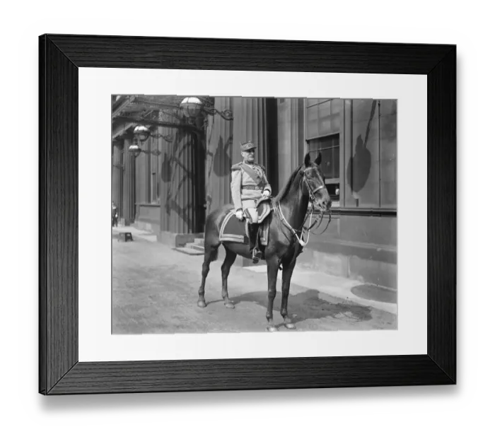 Framed Print : The Kings birthday. Trooping of the colour. A specially posed picture of Marshal