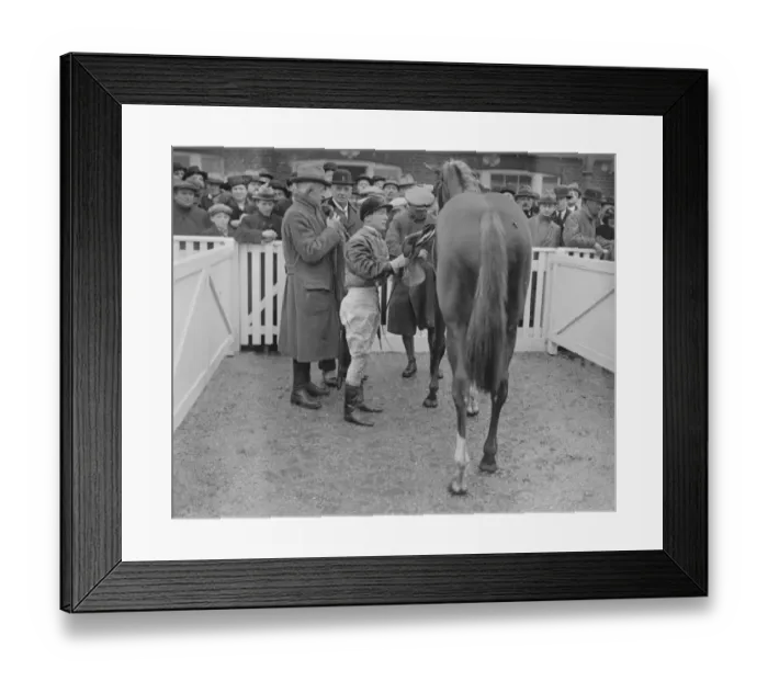 Framed Print : The Kings double racing victory at Newbury. Donoghue unsaddling John Green Framed Print : The Kings double racing victory at Newbury. Donoghue unsaddling John Green