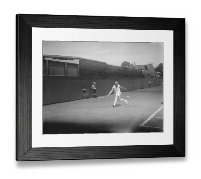Framed Print : Lawn tennis at Wimbledon. Miss Goldsack in play. 22 June 1927 Framed Print : Lawn tennis at Wimbledon. Miss Goldsack in play. 22 June 1927
