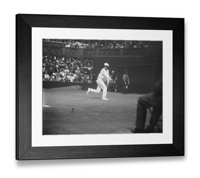 Framed Print : Lawn tennis championships at Wimbledon. Lacoste in play. 3 July 1925 Framed Print : Lawn tennis championships at Wimbledon. Lacoste in play. 3 July 1925
