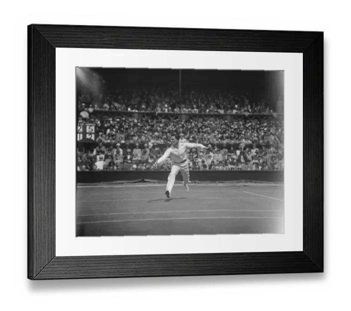 Framed Print : Lawn tennis at Wimbledon. Brugnon in play. 22 June 1927 Framed Print : Lawn tennis at Wimbledon. Brugnon in play. 22 June 1927