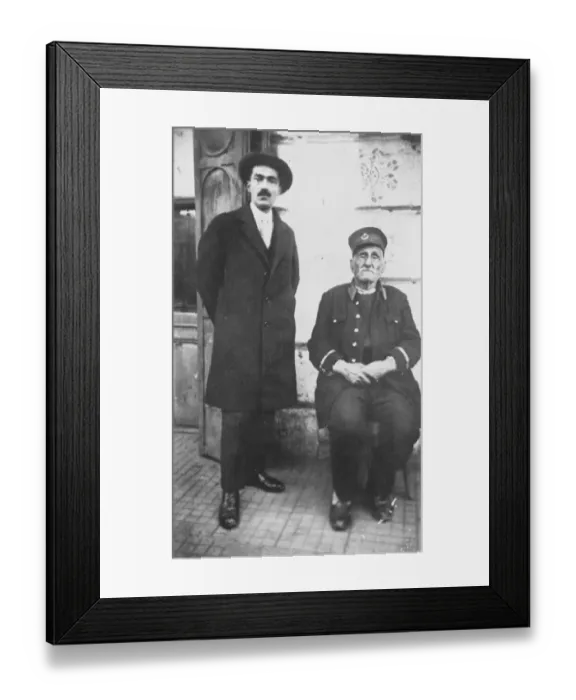 Framed Print : A present day Turk who claims to be 154. A photograph, which has just reached London Framed Print : A present day Turk who claims to be 154. A photograph, which has just reached London
