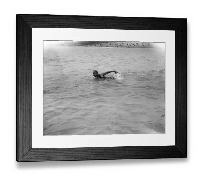 Framed Print : Mrs Corson, who is to attempt to swim the channel, training at Dover. 23 August 1926 Framed Print : Mrs Corson, who is to attempt to swim the channel, training at Dover. 23 August 1926