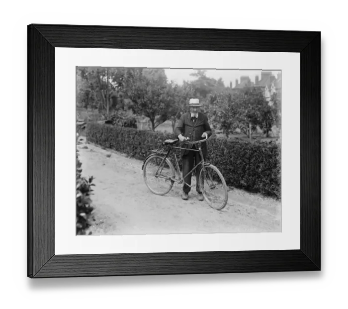 Framed Print : The oldest cyclist in the world Mr Charles Tulley of Hassocks Surrey who Framed Print : The oldest cyclist in the world Mr Charles Tulley of Hassocks Surrey who