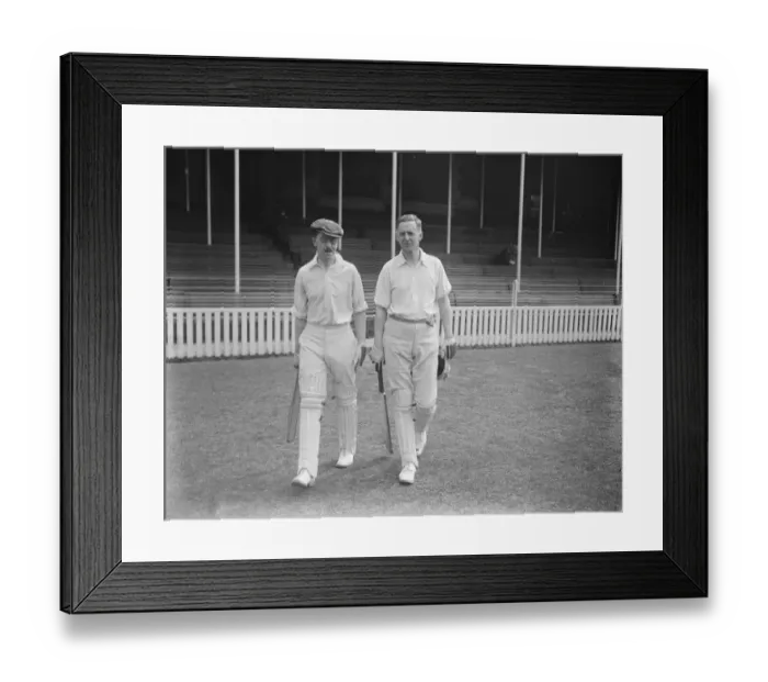 Framed Print : Parliamentary cricket at the oval. House of Commons team V Invalids Club. Mr M R K Burge