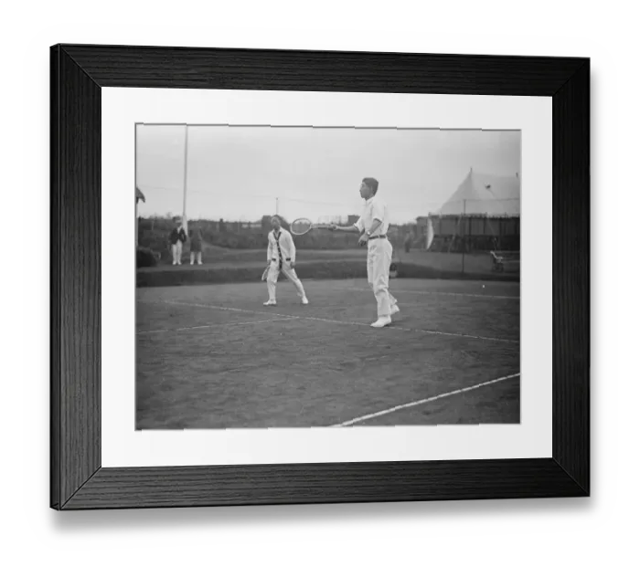 Framed Print : Japanese emperors son as tennis player at Yokohama specie bank sports ground