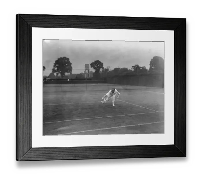 Framed Print : Tennis championships at Wimbledon. L A Godfree in play. 22 June 1925 Framed Print : Tennis championships at Wimbledon. L A Godfree in play. 22 June 1925