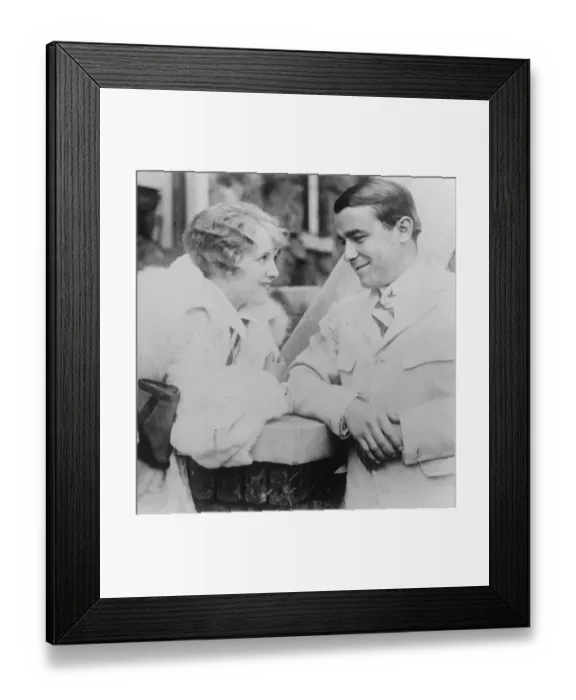 Framed Print : FAmous Golfer Engaged Gene Sarazen Americas youngest golf champion and Miss Pauline Framed Print : FAmous Golfer Engaged Gene Sarazen Americas youngest golf champion and Miss Pauline