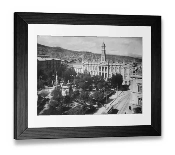 Framed Print : La Paz, Bolivia, showing the Legislative Palace in the Plaza de Murillo. 11 December Framed Print : La Paz, Bolivia, showing the Legislative Palace in the Plaza de Murillo. 11 December