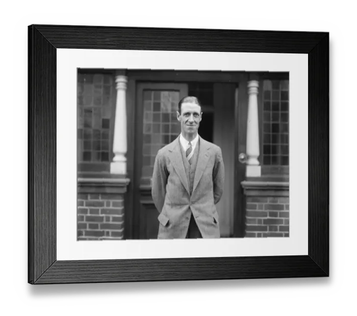 Framed Print : The Kings trainer at home. Mr W Jarvis who has been appointed to succeed Mr R Framed Print : The Kings trainer at home. Mr W Jarvis who has been appointed to succeed Mr R
