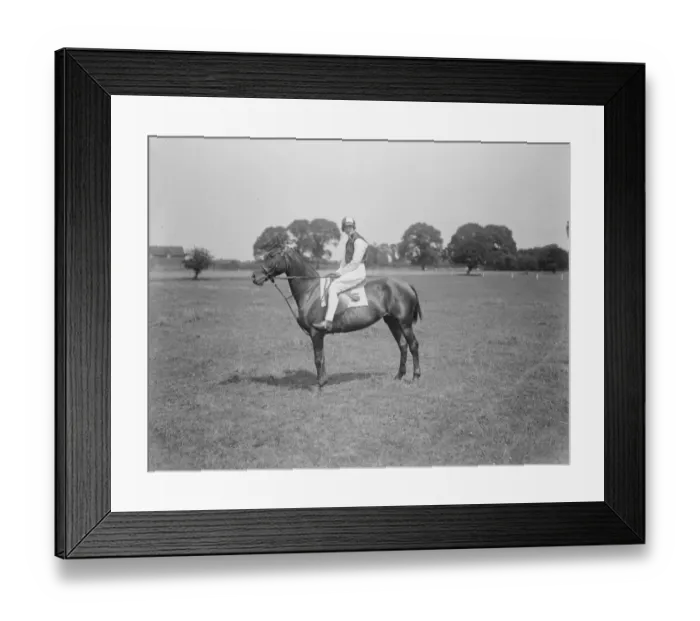 Framed Print : Woman jockey wins ladies horse race and finishes second in another against gentlemen riders