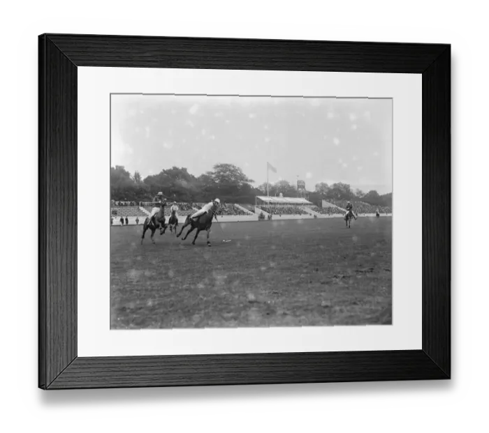 Framed Print : Polo at the Hurlingham Club - one of the players clearing his goal. 1921 Framed Print : Polo at the Hurlingham Club - one of the players clearing his goal. 1921