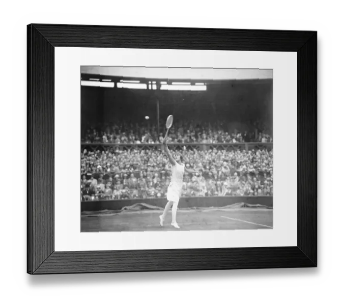 Framed Print : Lawn tennis at Wimbledon. Senorita d Alvarez in play. 30 June 1927 Framed Print : Lawn tennis at Wimbledon. Senorita d Alvarez in play. 30 June 1927