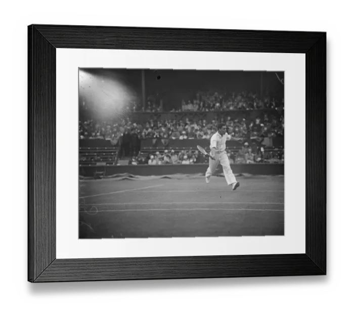 Framed Print : Tennis at Wimbledon. J Gregory in play. 24 June 1929 Framed Print : Tennis at Wimbledon. J Gregory in play. 24 June 1929
