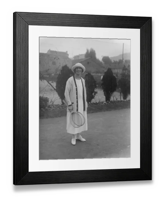 Framed Print : Society on the Riviera Lady Crossfield at Cannes, where tennis tournaments are Framed Print : Society on the Riviera Lady Crossfield at Cannes, where tennis tournaments are