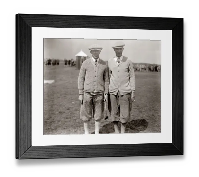 Framed Print : Amateur Golf Championship at Deal. Francis Ouimet and Roger Wethered, the semi finalists