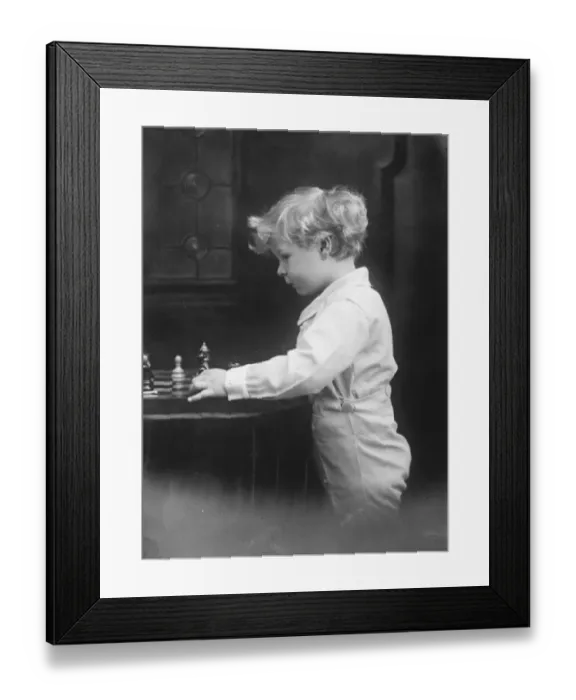 Framed Print : A budding Capablanca Little Prince Michael of Romania, the oly son of the Crown Prince Framed Print : A budding Capablanca Little Prince Michael of Romania, the oly son of the Crown Prince