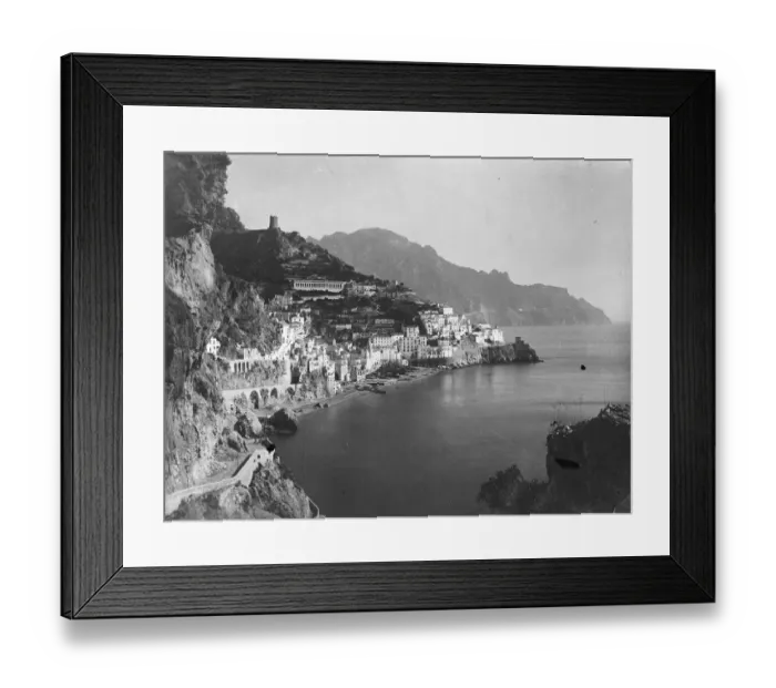 Framed Print : Scene of Italian landslide. Amalfi, the Italian beauty spot, has been partly Framed Print : Scene of Italian landslide. Amalfi, the Italian beauty spot, has been partly