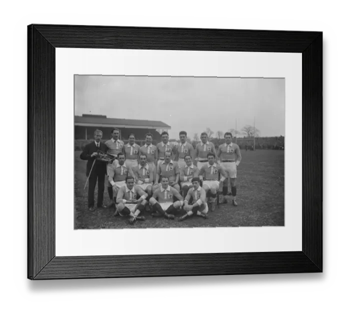 Framed Print : The King at rugby international at Twickenham, London England versus France French Framed Print : The King at rugby international at Twickenham, London England versus France French