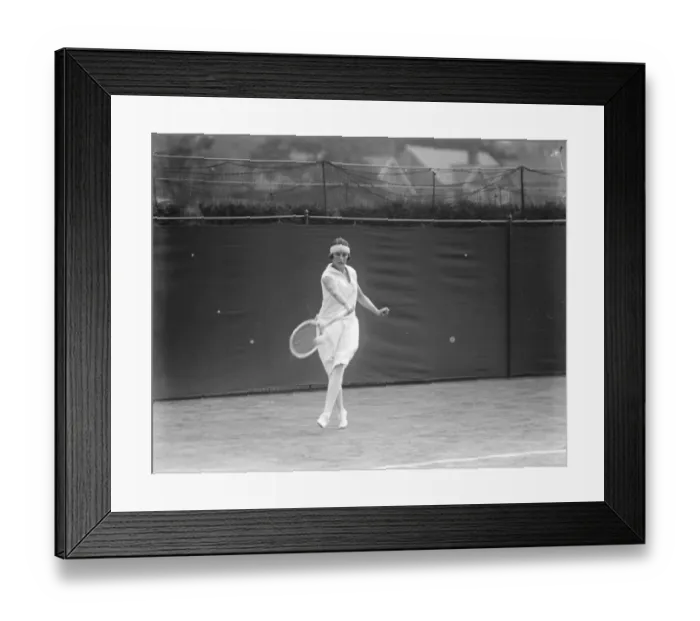 Framed Print : Lawn tennis championships at Wimbledon. Mrs Lycett in play. 23 June 1925 Framed Print : Lawn tennis championships at Wimbledon. Mrs Lycett in play. 23 June 1925